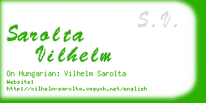 sarolta vilhelm business card